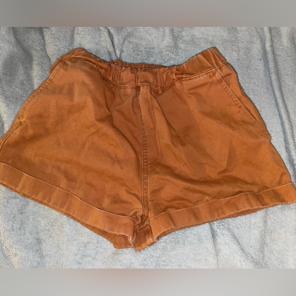 orange shorts forever 21 perfect condition small